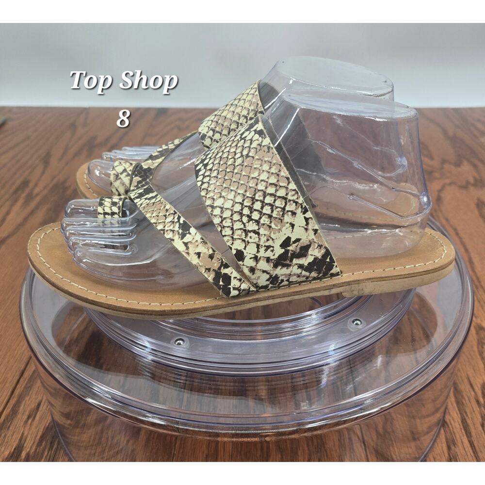Top Shop Snake Skin‎ Toe Loop Slides